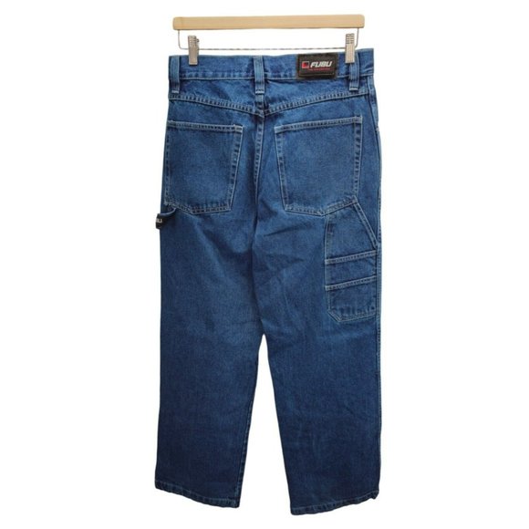 Fubu The Collection Jeans Carpenter Blue Denim Size 20‎ Wide Leg Hip Hop - Picture 4 of 12